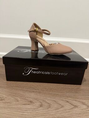 Children’s Suntan Ankle-Strap Character Dance Heel - Discount Dance